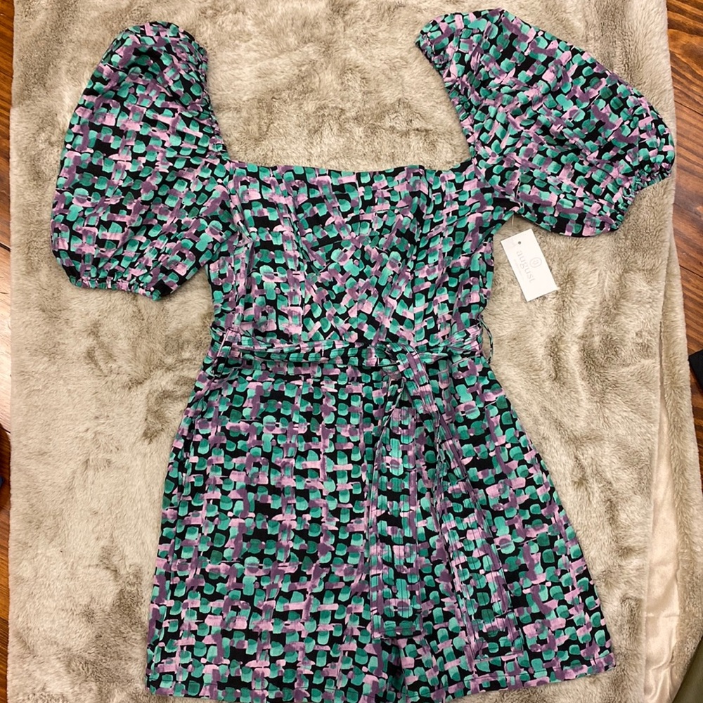 Brand new Karina Grimaldi puff sleeve romper